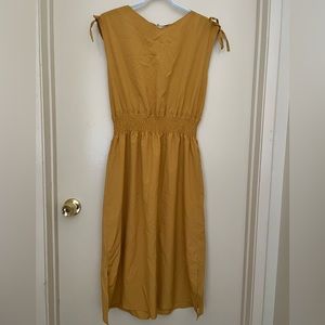 Golden Yellow Mustard Sleeveless Dress
